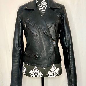 [BLANKNYC] Black Leather Moto Jacket